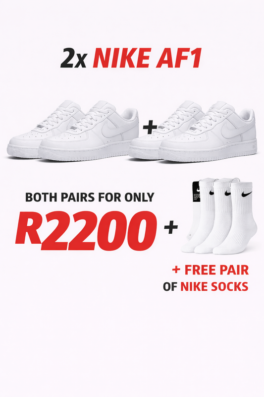 2 x Air Force 1 classic Black and White